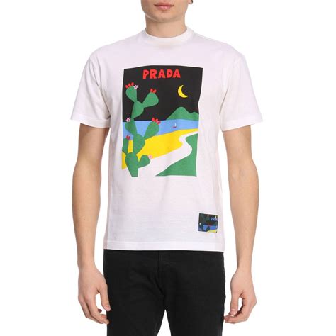 prada t-shirt weiss herren|Designer T.